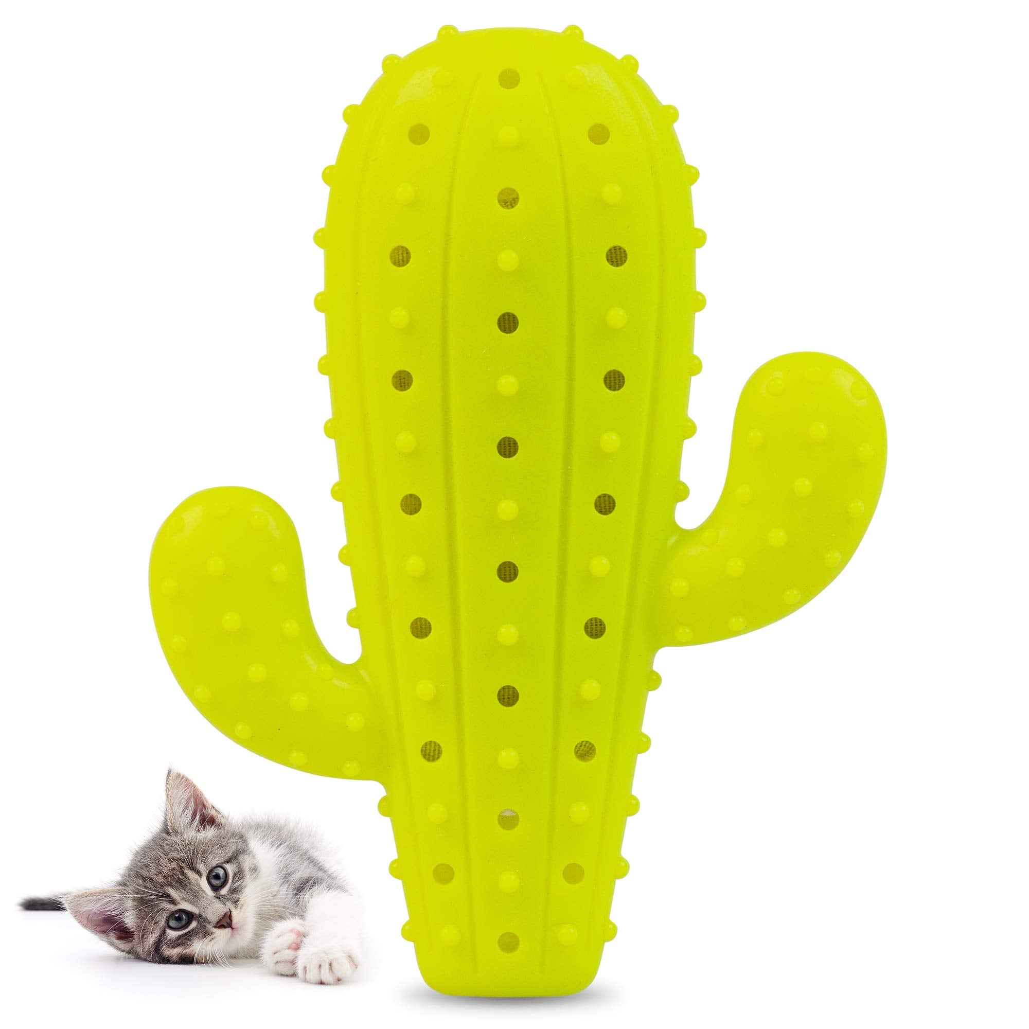 Pet Craft Supply vue avant du jouet cactus montrant forme attrayante et couleur vive