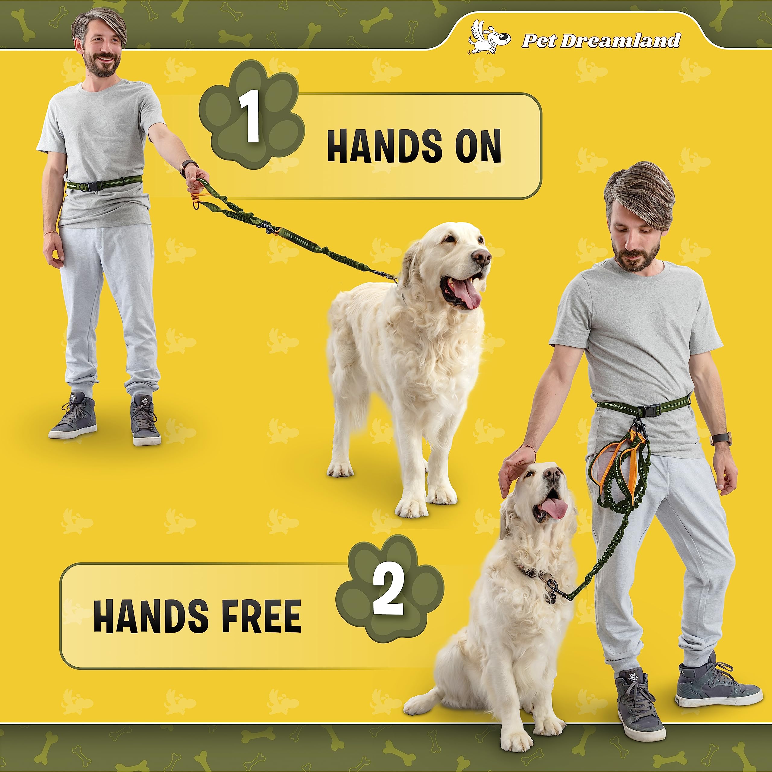 Pet Dreamland ceinture en usage course avec grand chien