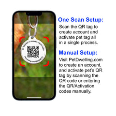 Pet Dwelling médaille attachée au collier facilitant identification immédiate