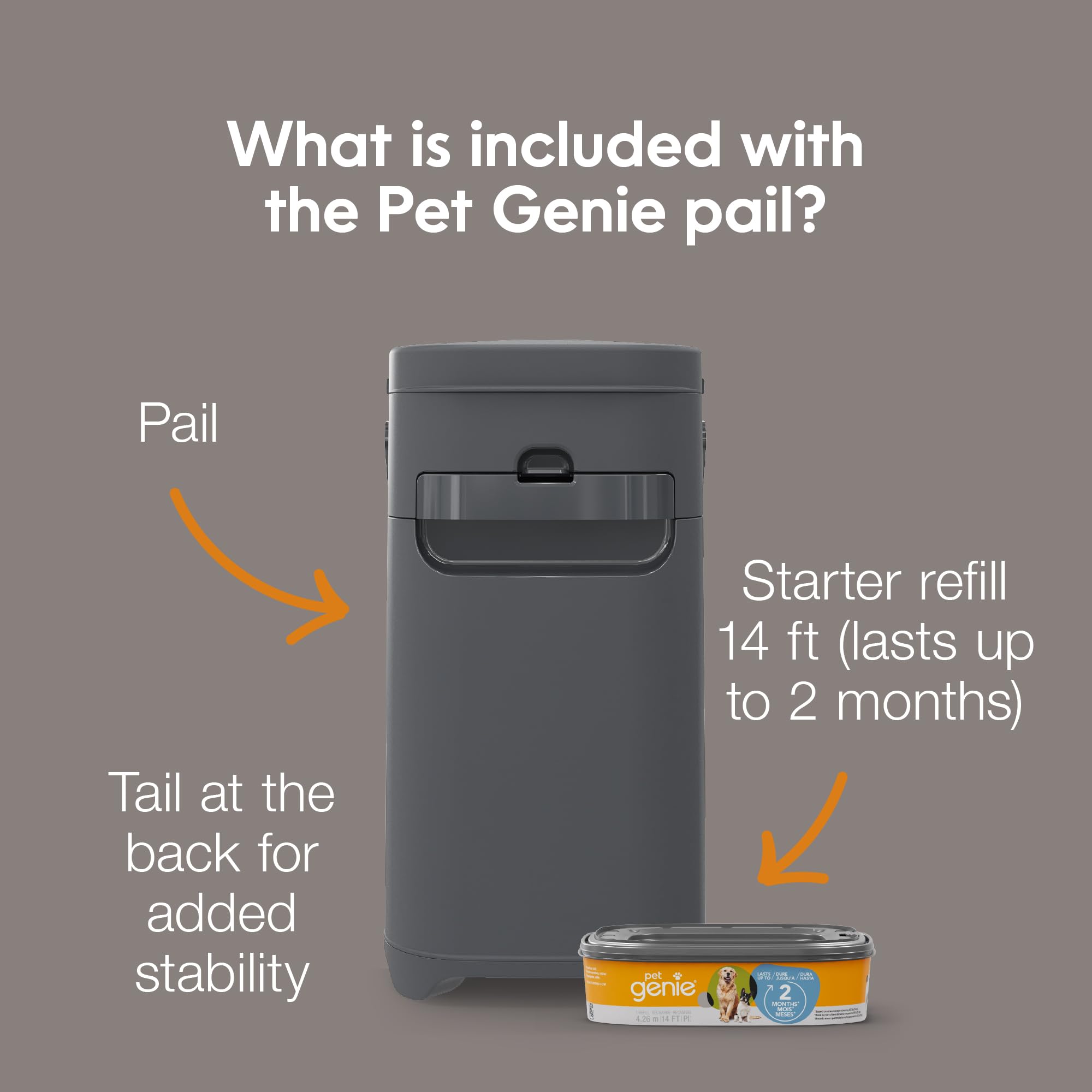 Pet Genie contenant couches et tapis d'entraînement pour polyvalence