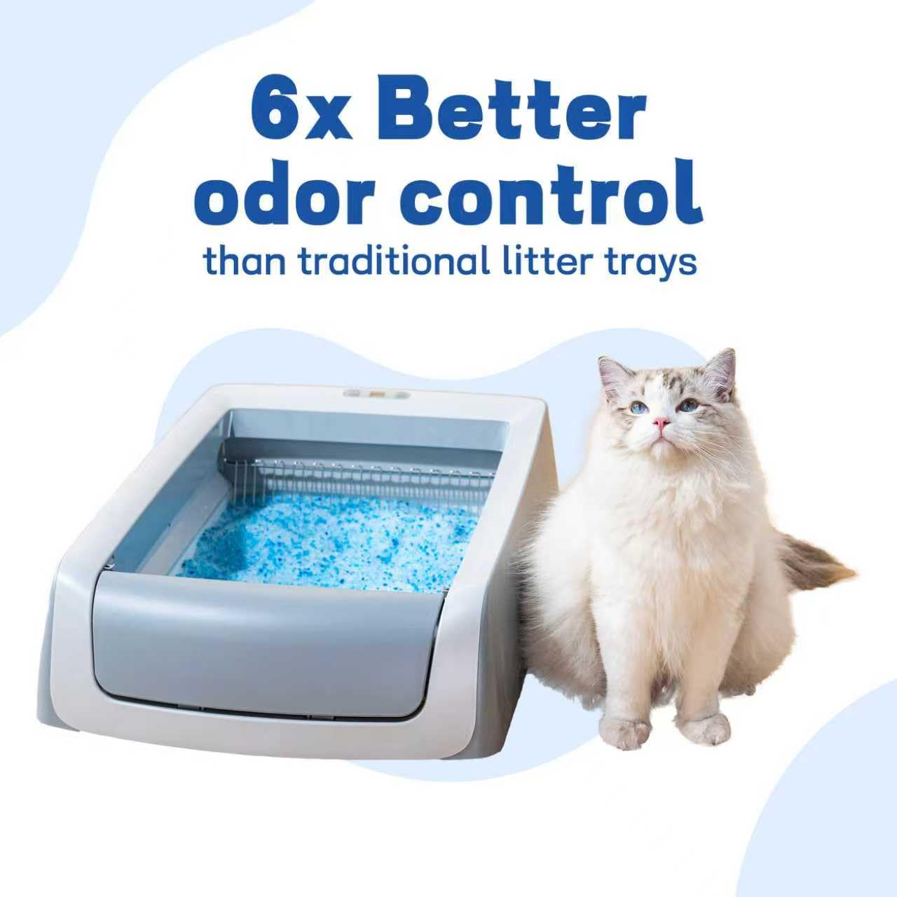 PET HAHA gros plan cristaux de litière montrant absorption rapide