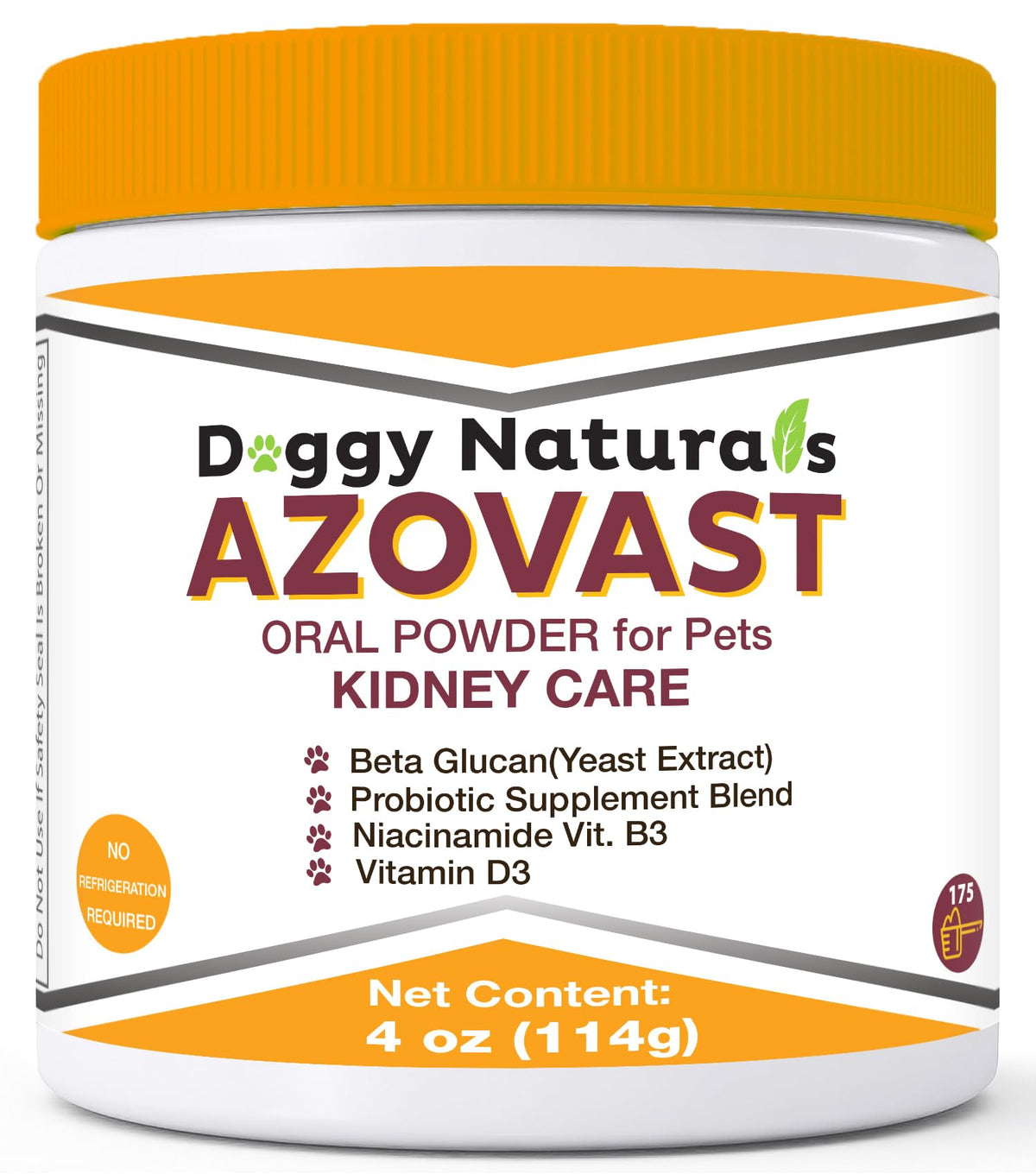 Pet Health Pharma Azovast emballage avant montrant format 4 oz et facilité d’usage