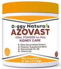 Pet Health Pharma Azovast emballage avant montrant format 4 oz et facilité d’usage