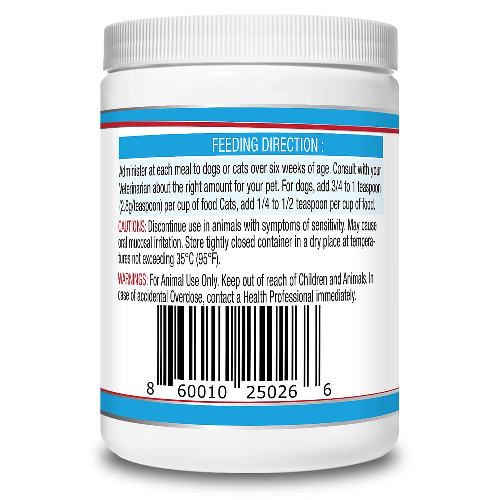 Pet Health Pharma PancreaMax étiquette lisible indiquant enzymes lipase amylase protéase