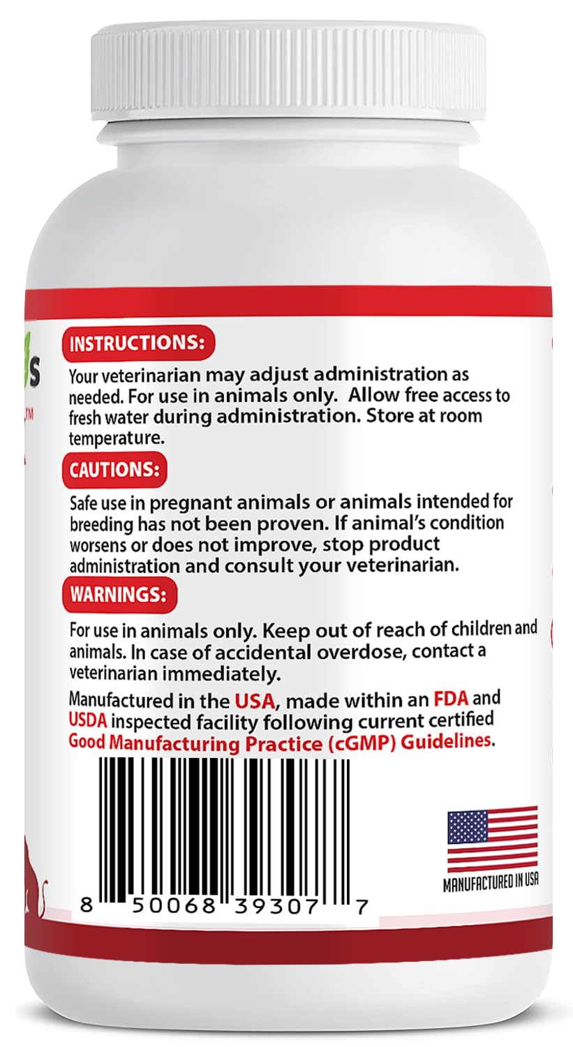 Pet Health Pharma RENARAMAX flacon 60 gélules comparé à une main pour échelle