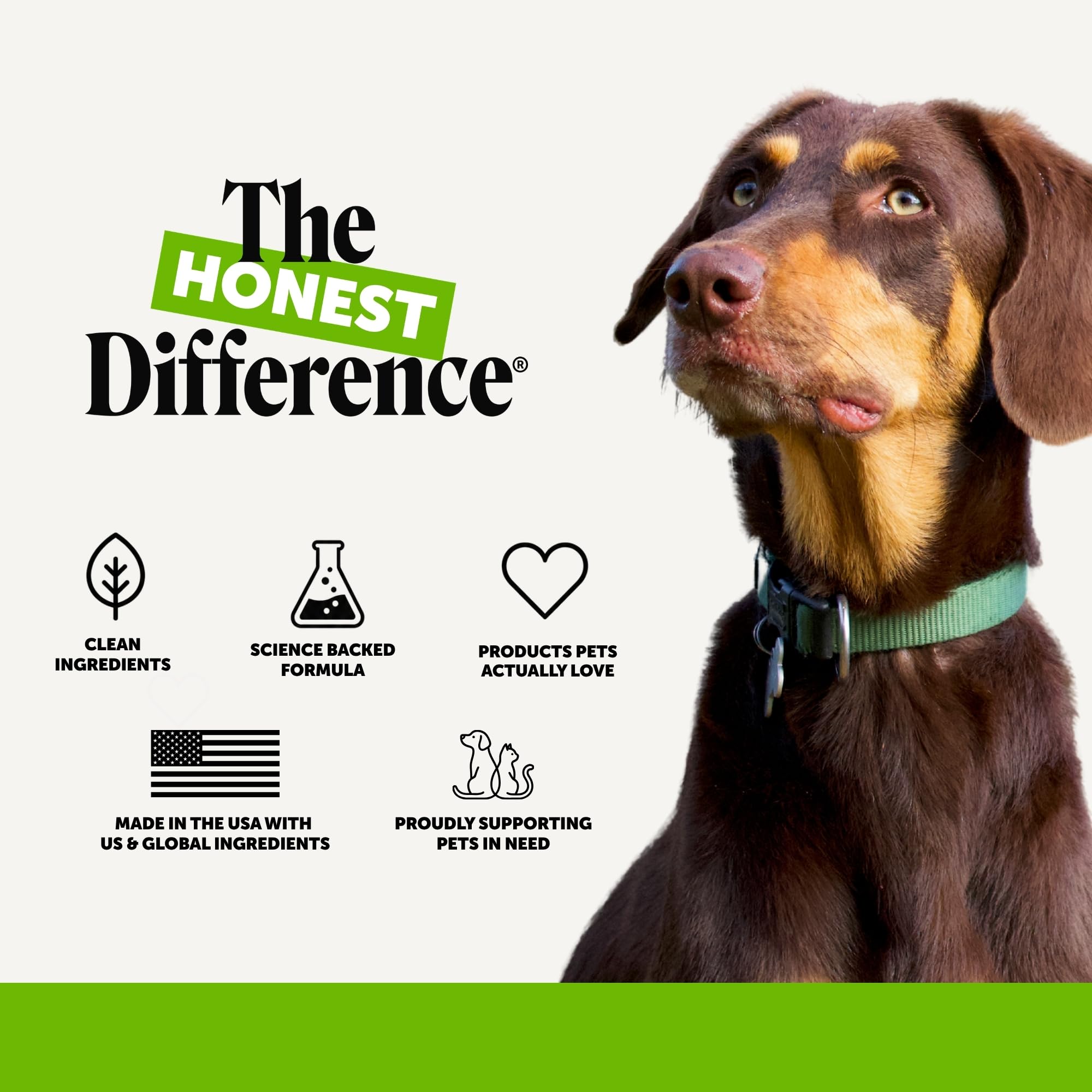 Pet Honesty comparaison avant-après montrant selles plus fermes et régulières