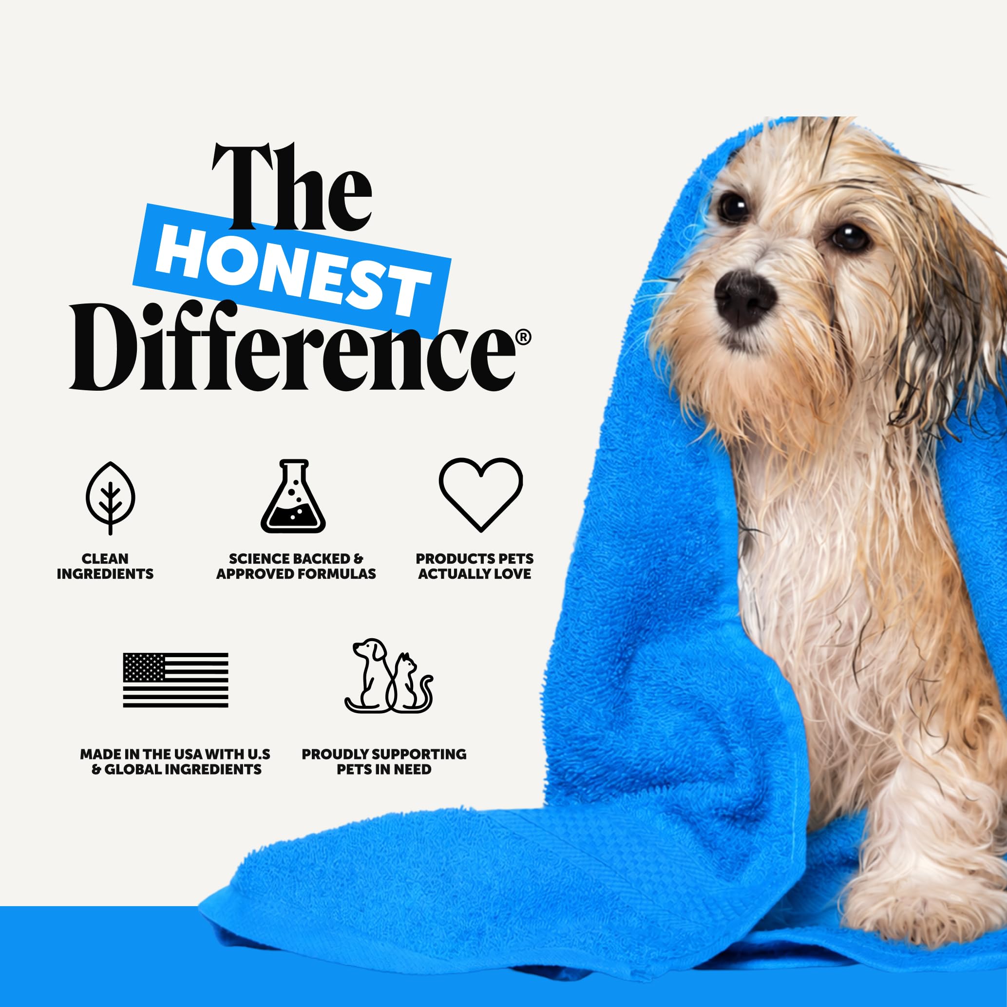 Pet Honesty bouteille avec logo recyclé soulignant engagement durable