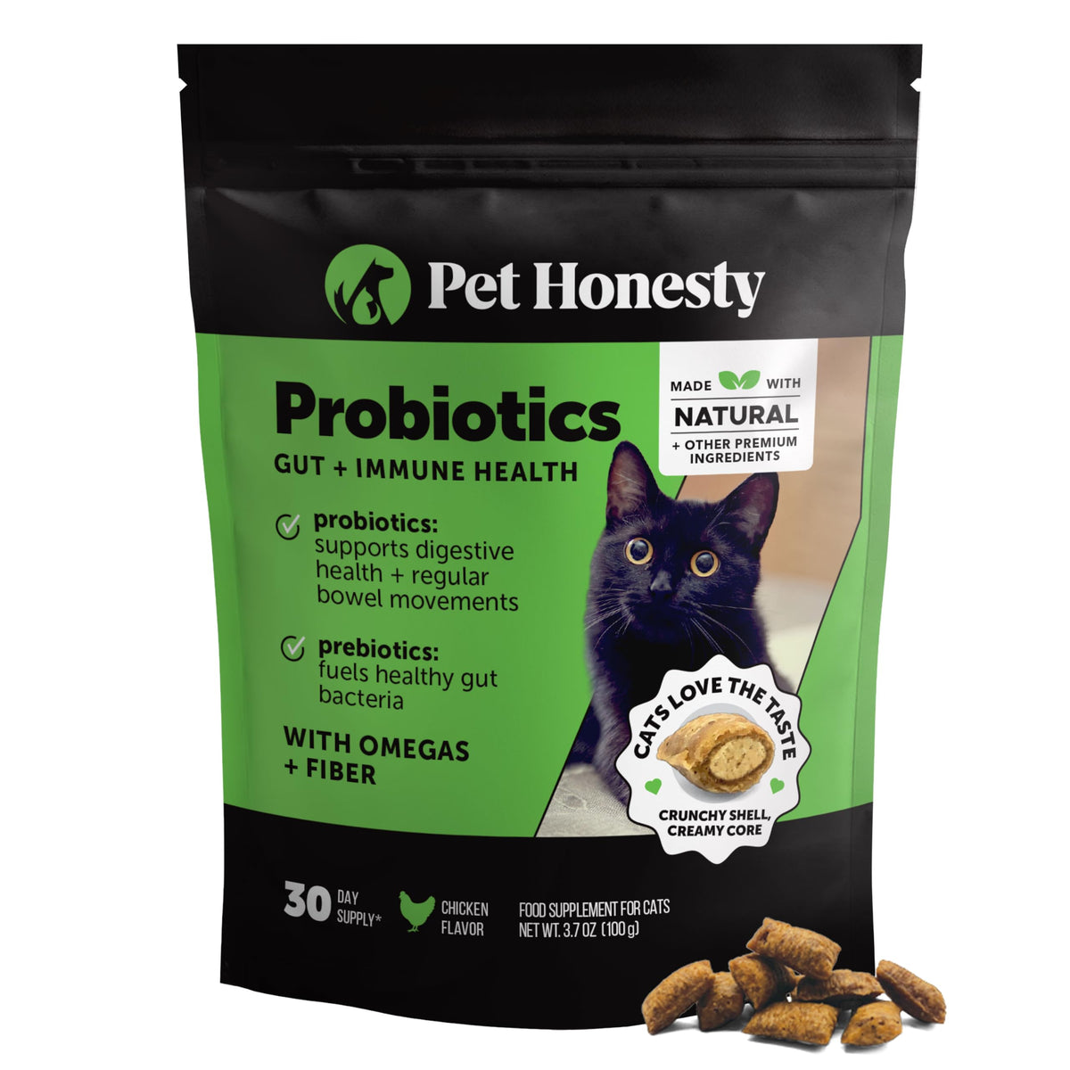 Pet Honesty emballage avant montrant la boîte et la durée 30 jours