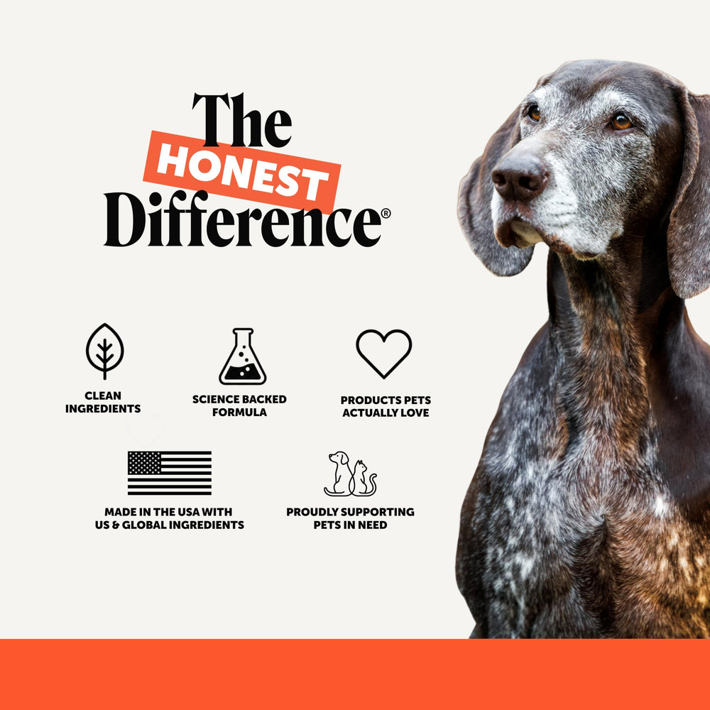 Pet Honesty emballage recyclé soulignant engagement éco et responsabilité sociale