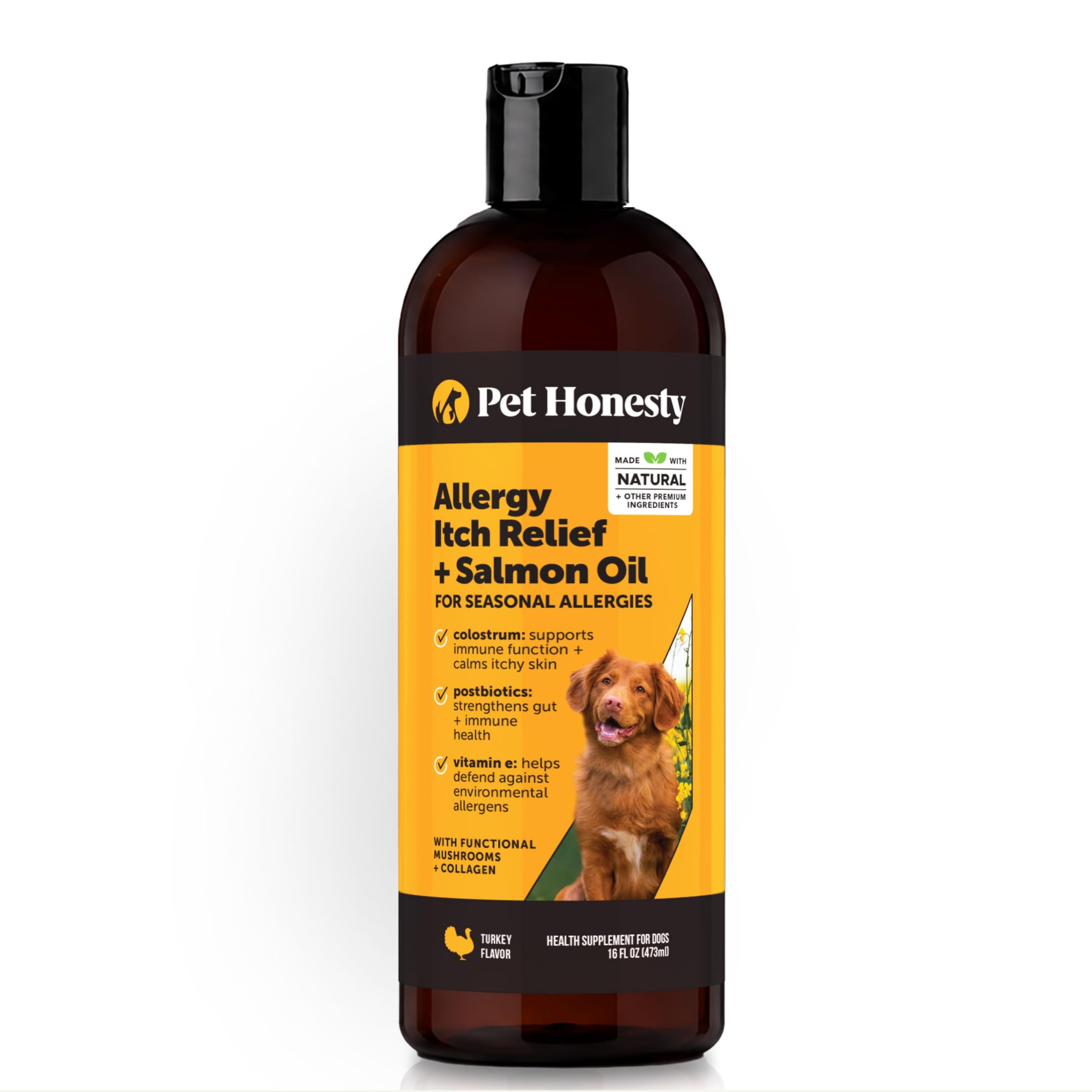 Pet Honesty bouteille avant montrant étiquette claire et bénéfice apaisant