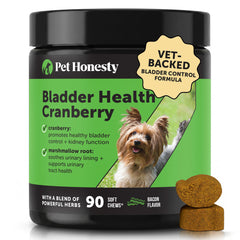 Pet Honesty pot avant montrant 90 bouchées, avantage administration quotidienne