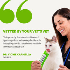 Pet Honesty administration sur la patte du chat pour une prise sans stress