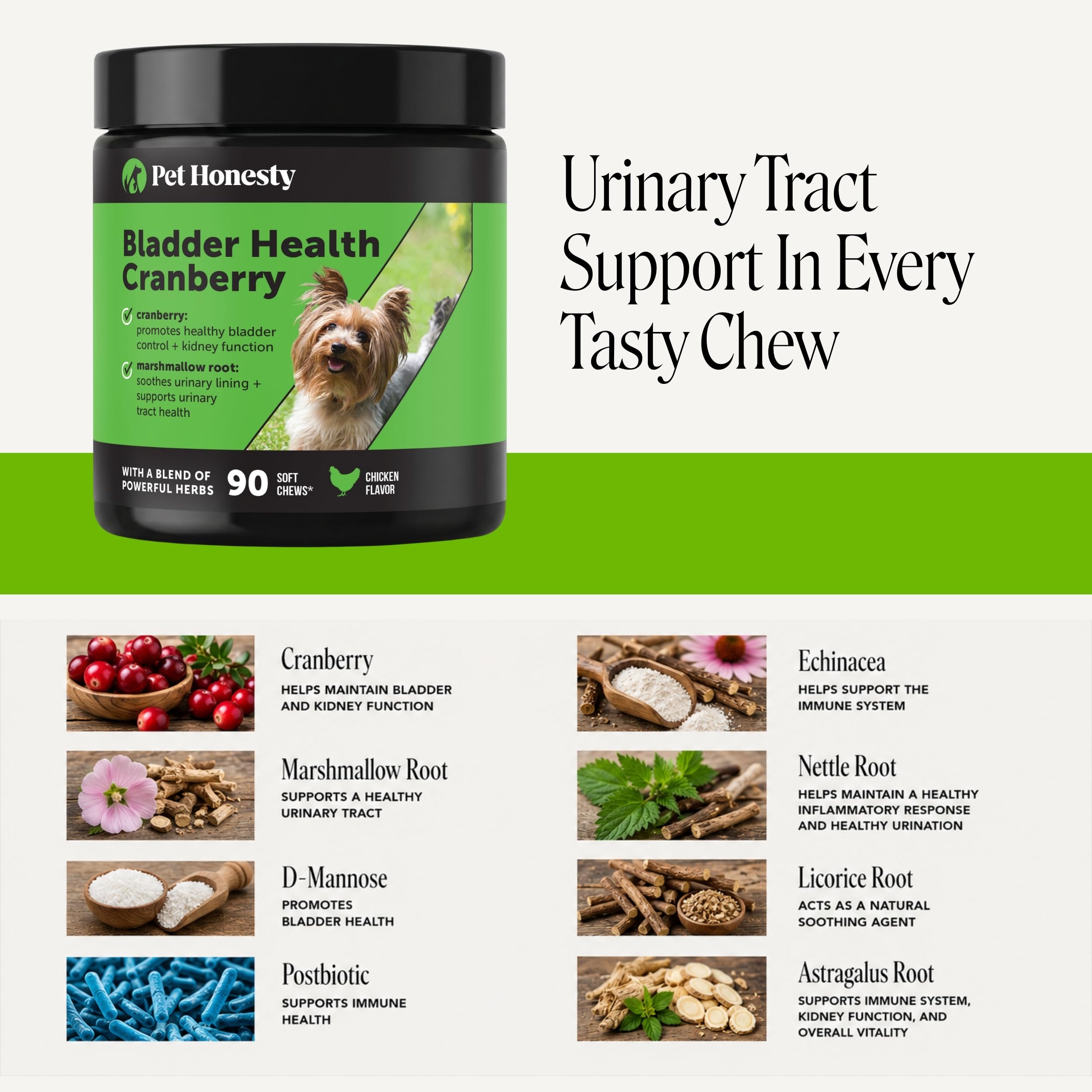 Pet Honesty texture molle des bouchées idéale pour tous les chiens et facile à mâcher