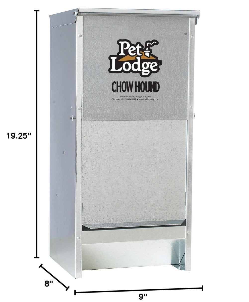 Pet Lodge gros plan goulotte et porte magnétique, contrôle du flux et anti-nuisibles