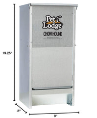 Pet Lodge gros plan goulotte et porte magnétique, contrôle du flux et anti-nuisibles