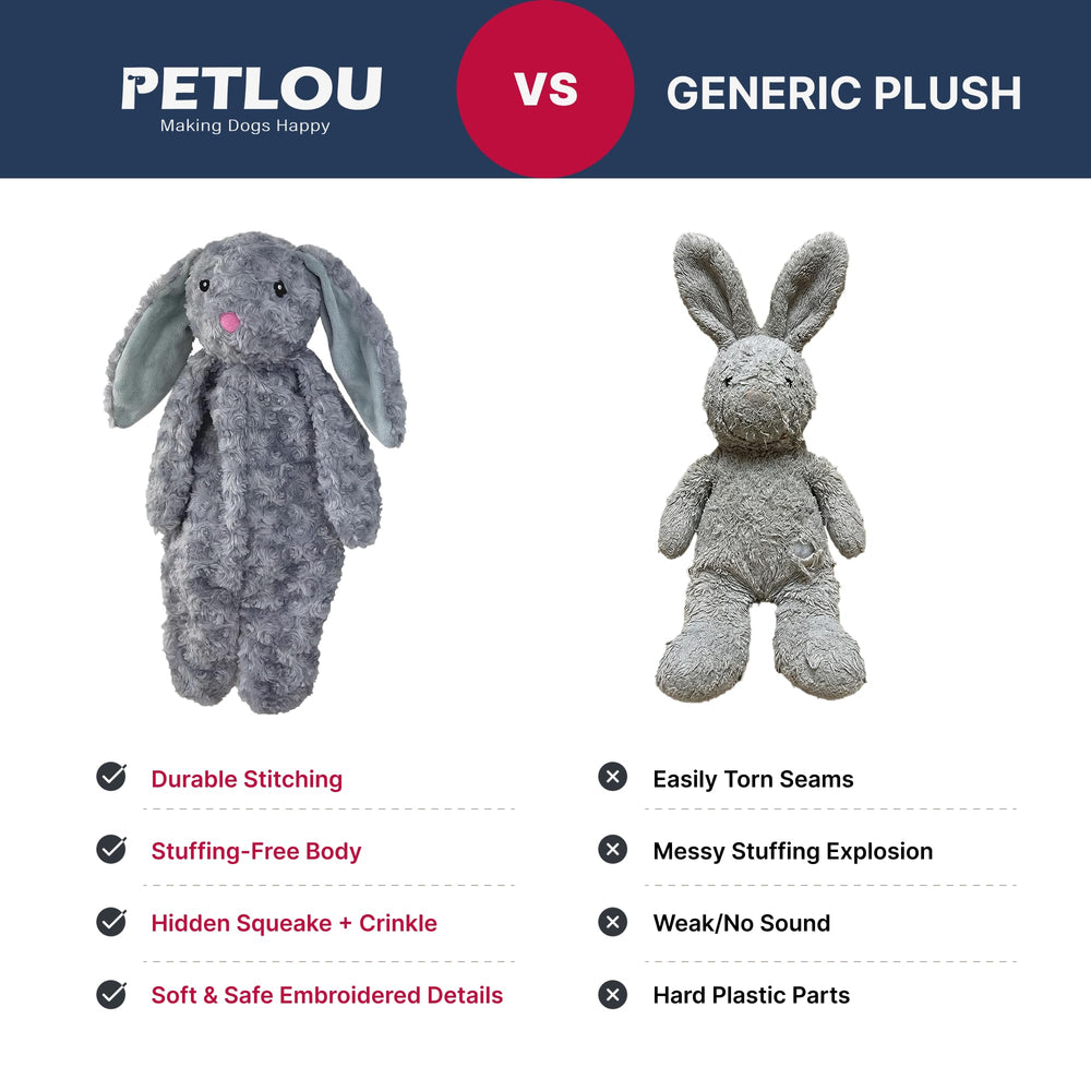 Pet Lou lapin à côté d'un objet pour comparer taille 48 cm