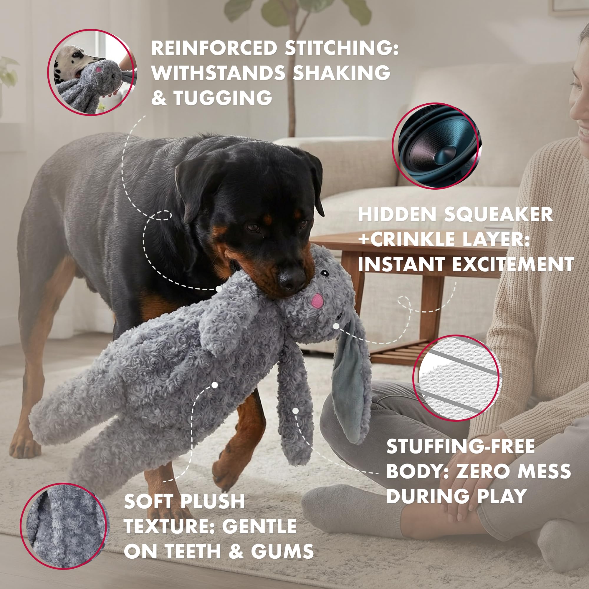 Pet Lou nappe tissu renforcé démontrant résistance au tirage