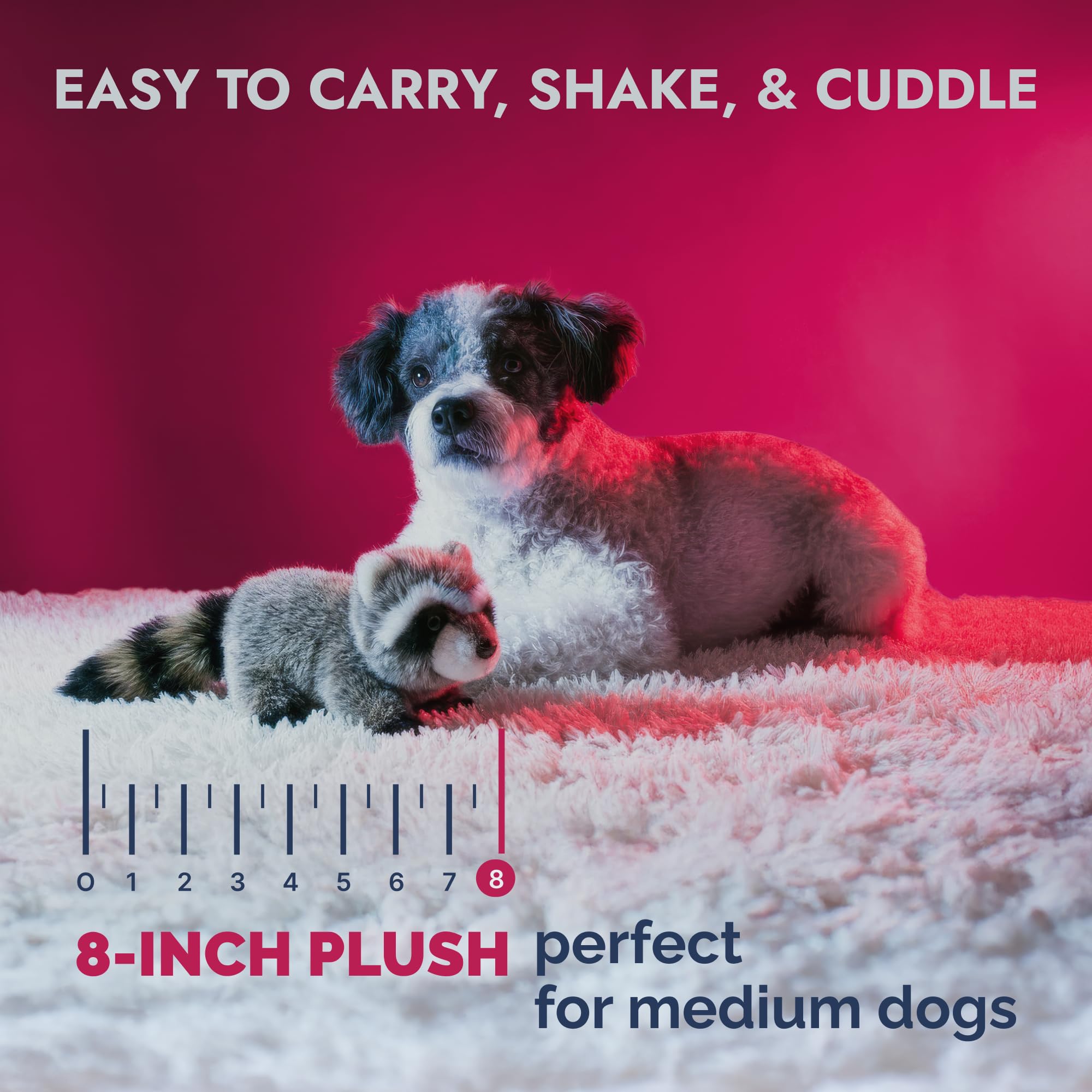 Pet Lou intérieur avec couineur cousu pour stimulation sonore durable