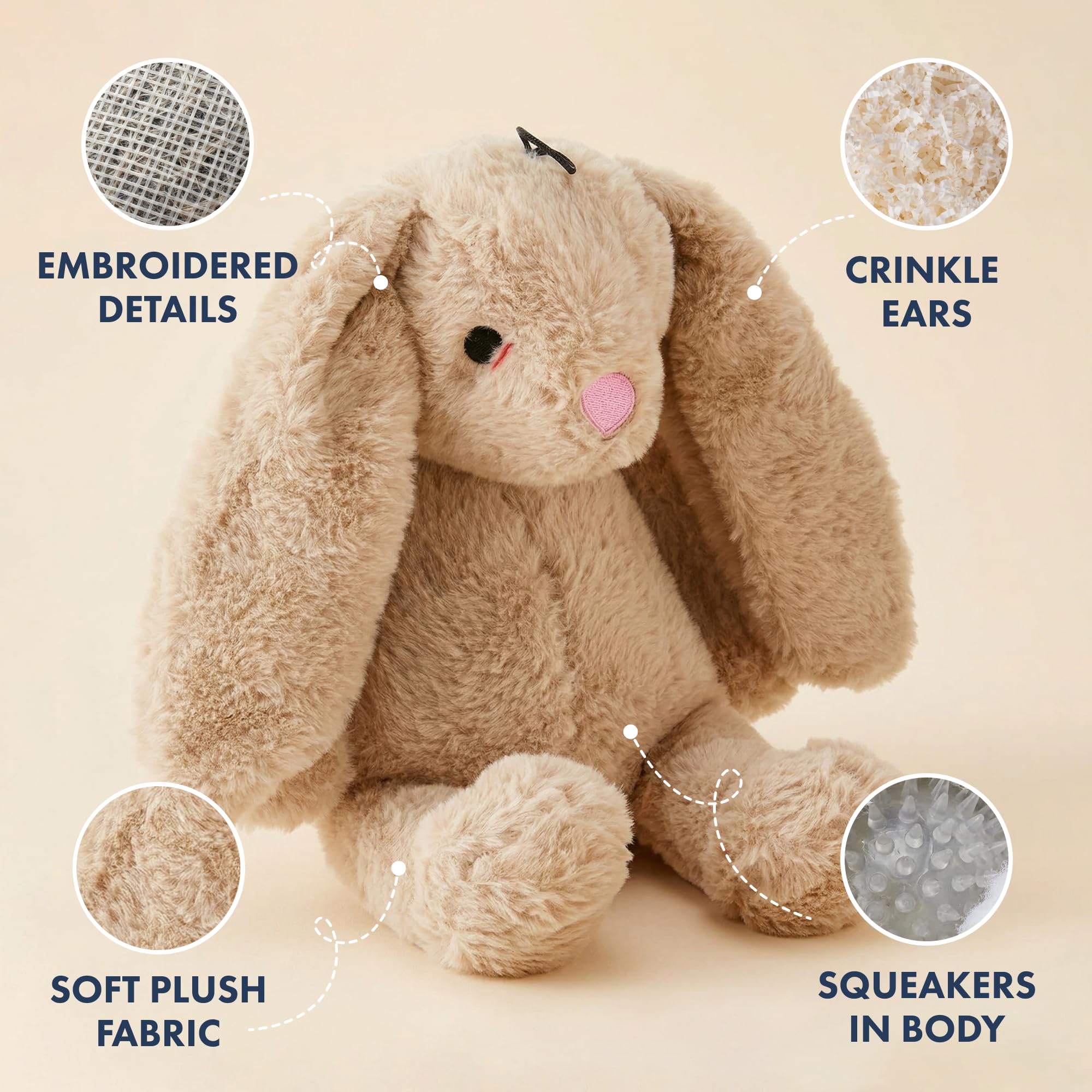Pet Lou gros plan du tissu épais montrant durabilité et toucher doux
