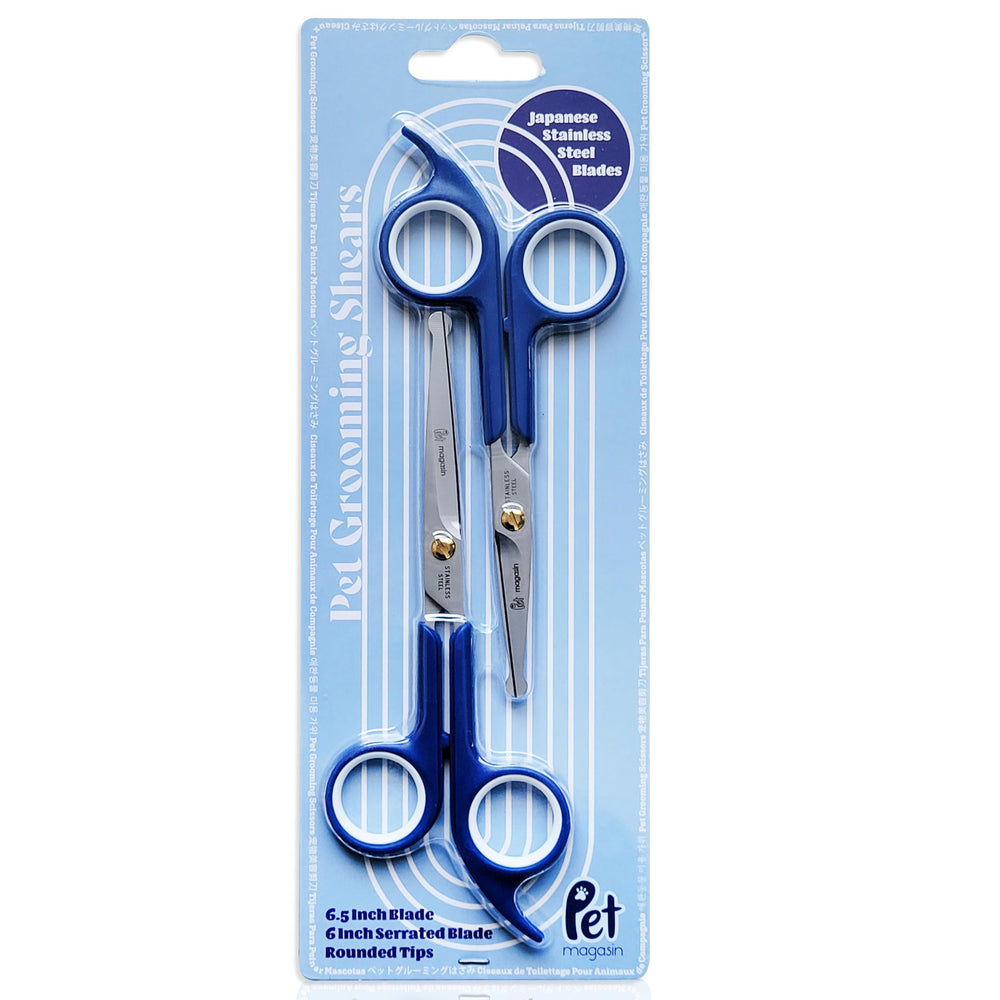 PET MAGASIN face avant des ciseaux bleus, aspect professionnel et durable
