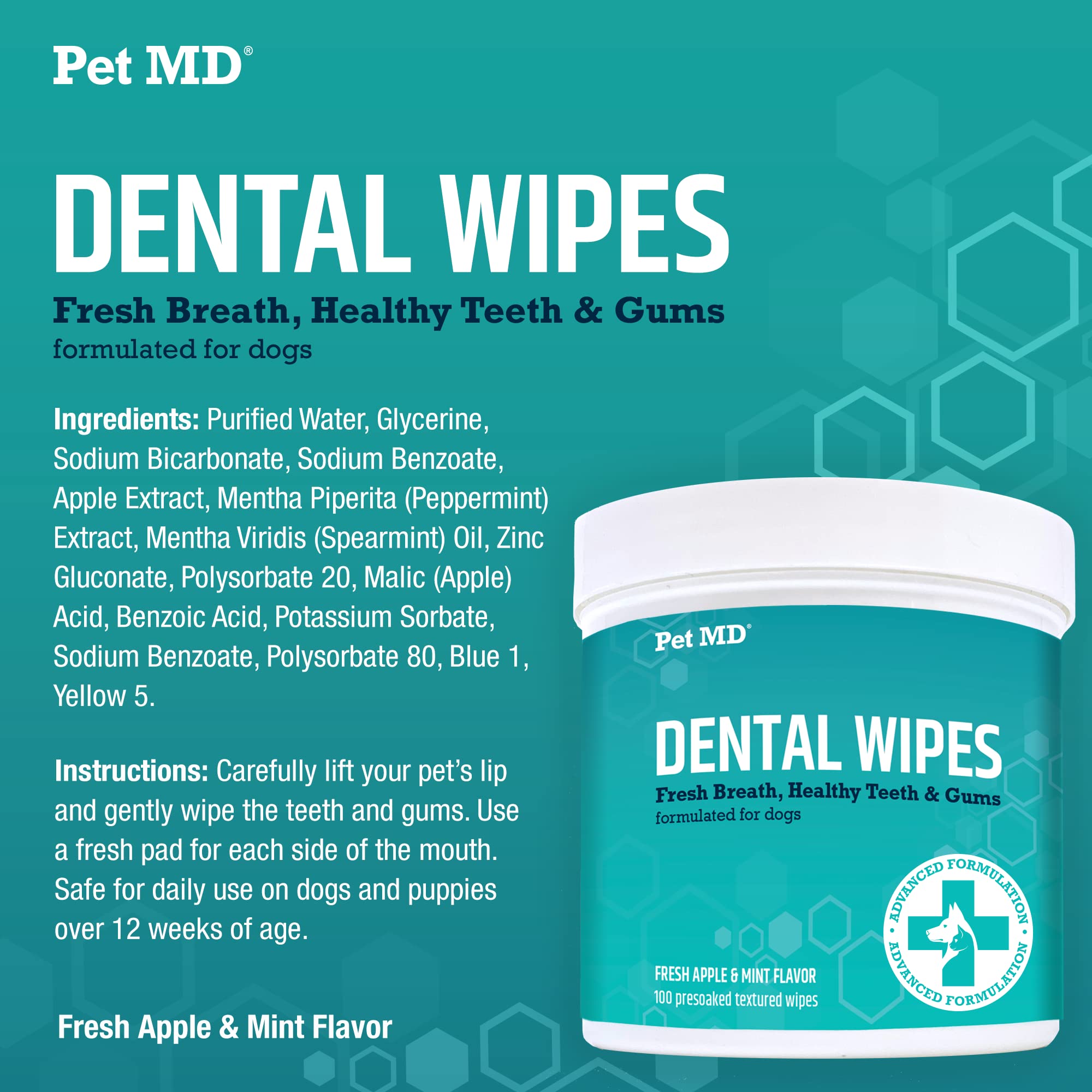 Pet MD chien et propriétaire utilisant lingette, moment apaisant