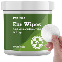 Pet MD emballage avant montrant 100 lingettes, praticité et sécurité