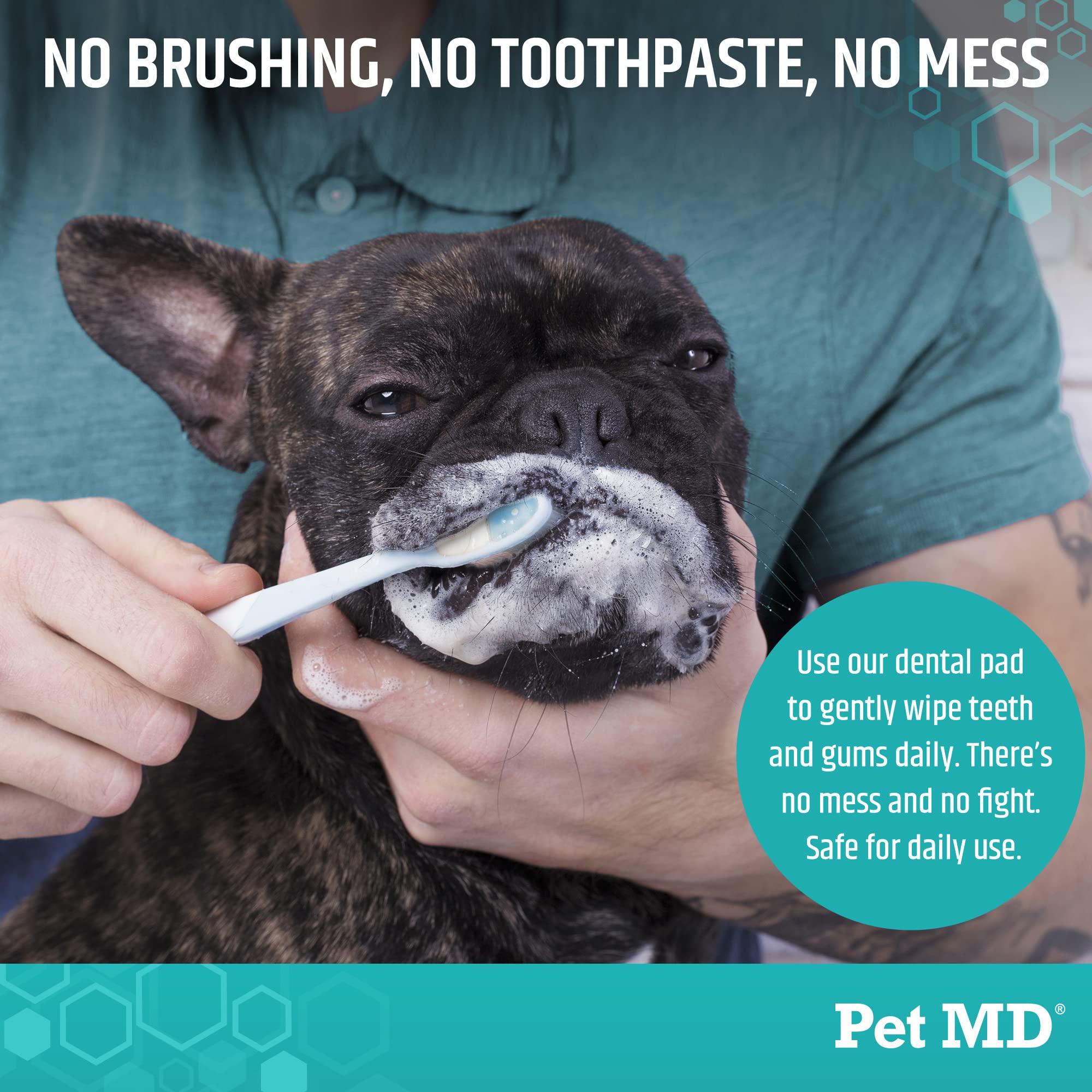 Pet MD emballage face avec étiquette, informations produit claires