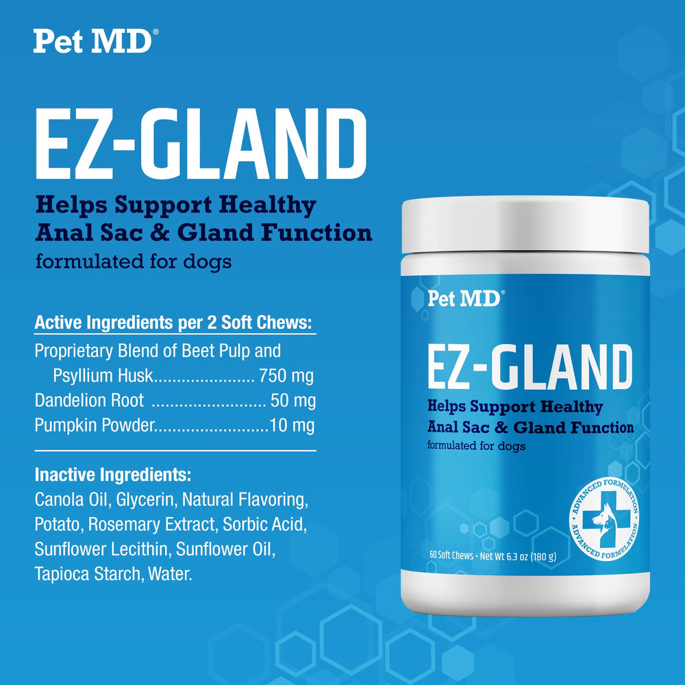 Pet MD taille de friandise à côté d'une patte, pour visualiser le dosage pratique