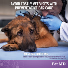 Gros plan de l'étiquette Pet MD Tris Flush montrant informations et garantie qualité
