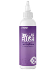 Flacon Pet MD Tris Flush vu de face montrant l'étiquette et un usage domestique sûr