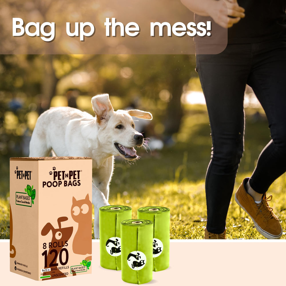 Pet N Pet comparaison de taille du sac 9" x 13" montrant capacité généreuse