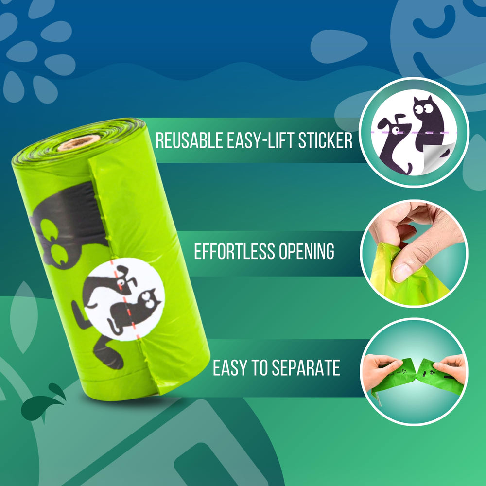 PET N PET distributeur fermé avec clip, facilite le transport en laisse