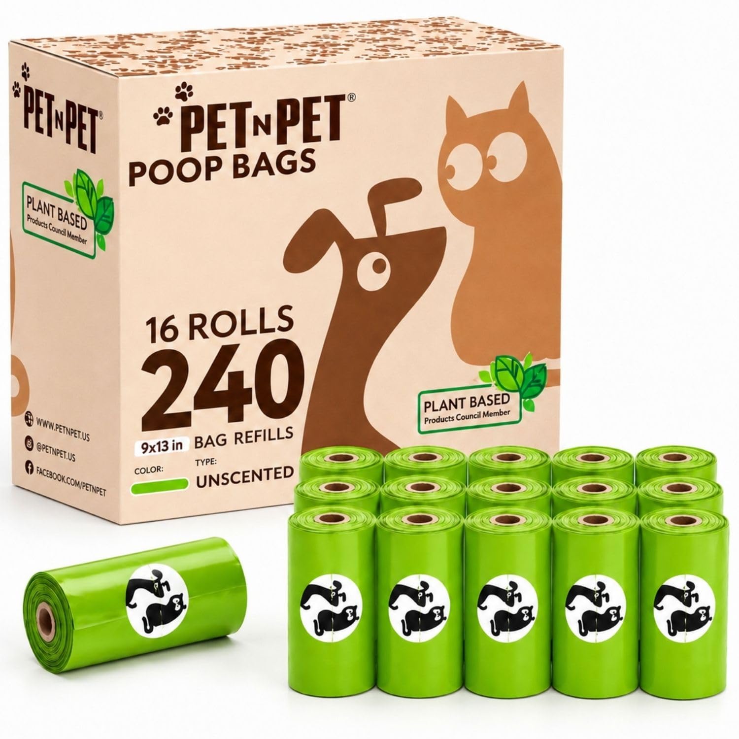 PET N PET boîte 16 rouleaux prêt à l'emploi pour réserve pratique