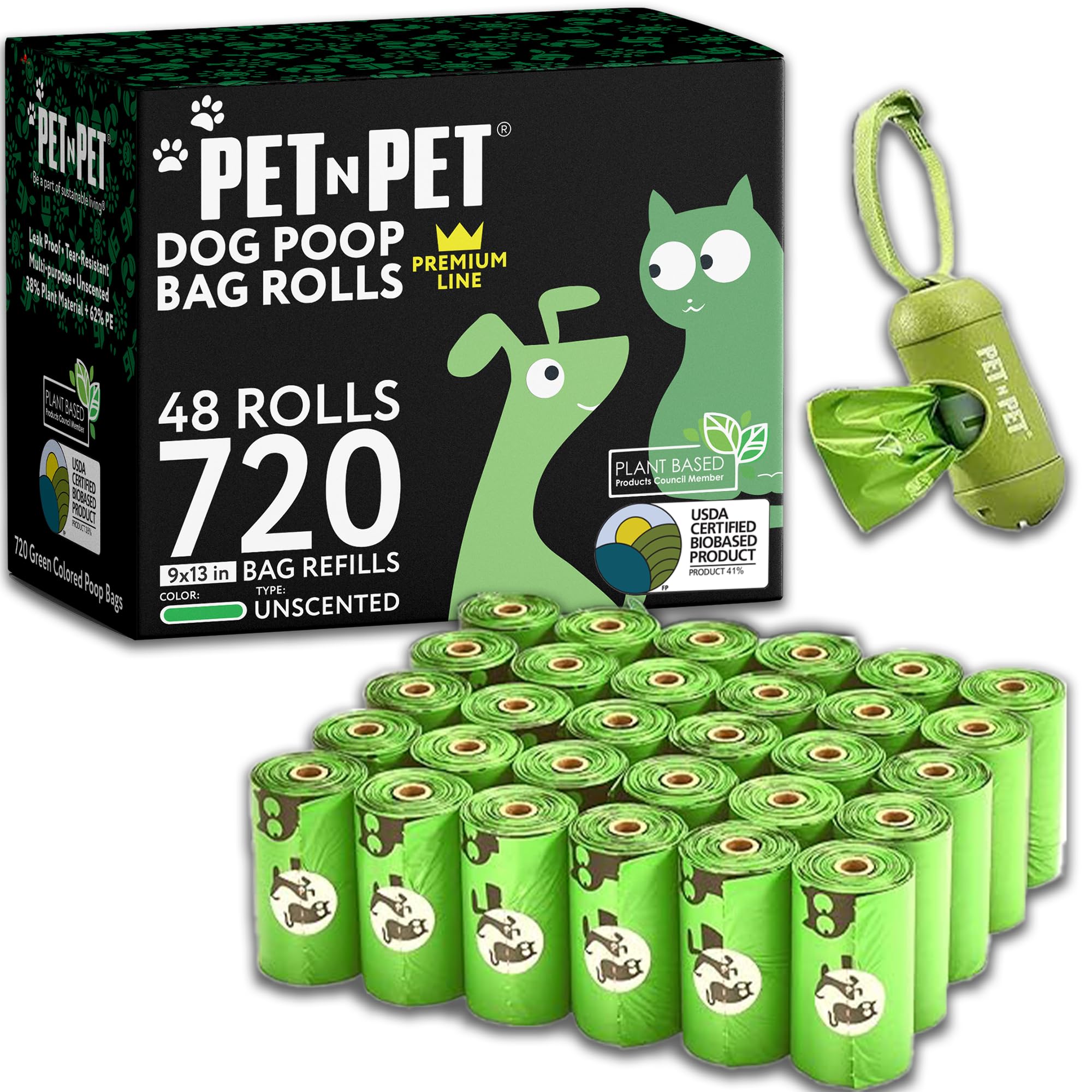 PET N PET packaging avant montrant les 720 sacs, stock économique pratique