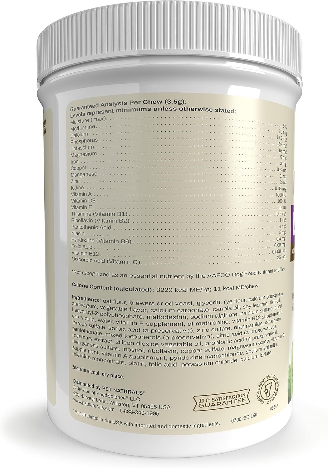 Pet Naturals chien adulte prenant comprimé pour soutien quotidien
