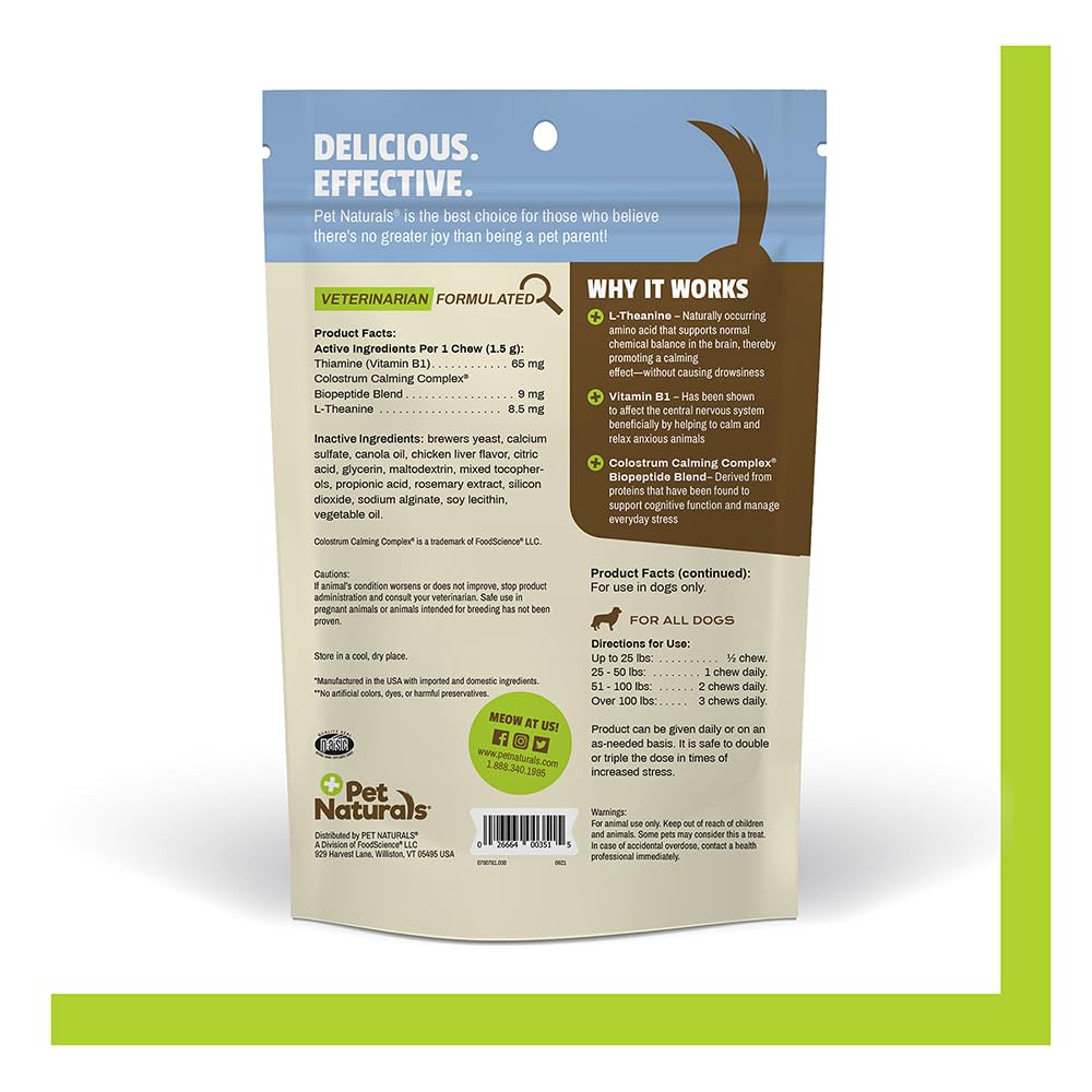 Pet Naturals gros plan sur la texture des bouchées, appétence garantie