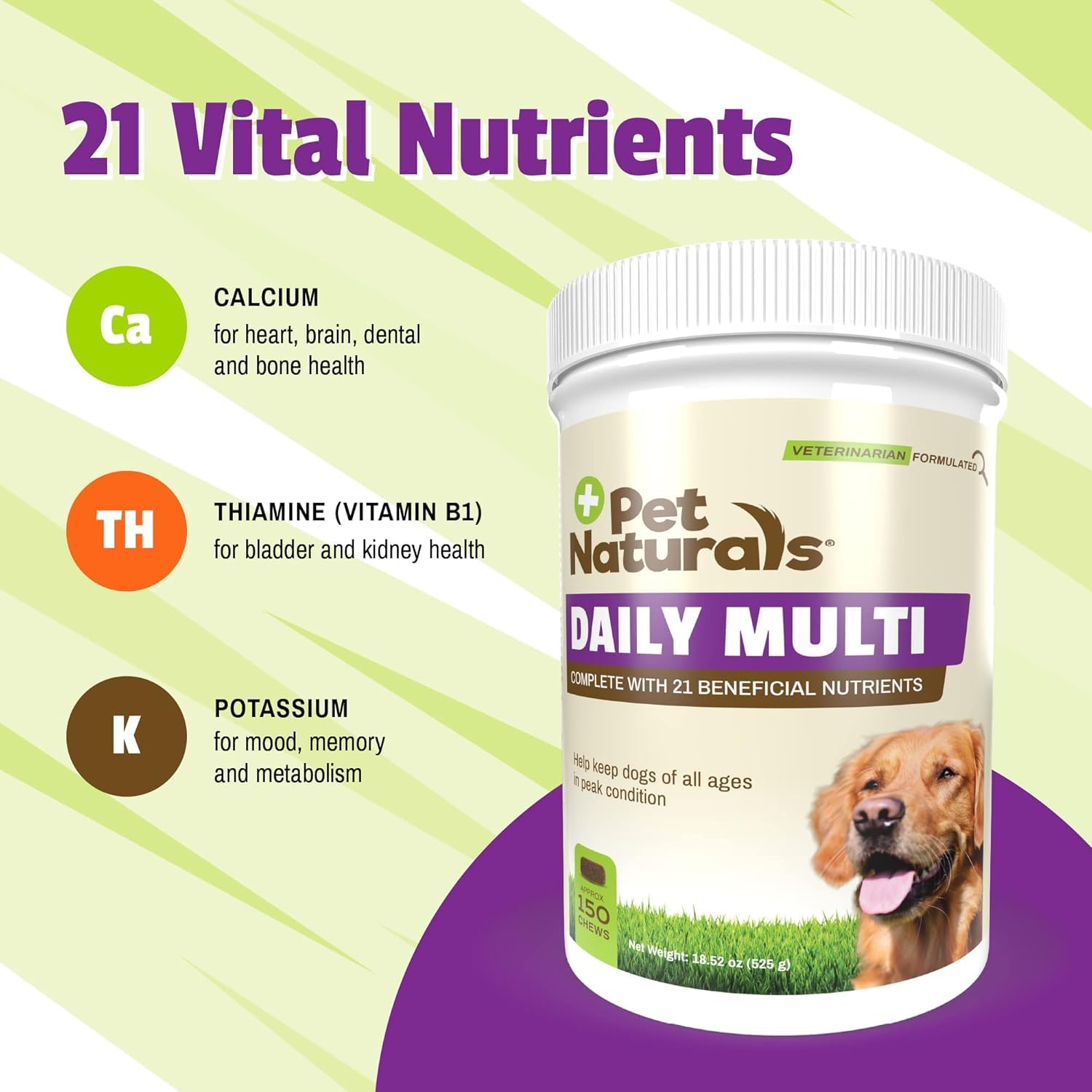 Pet Naturals gros plan texture masticable montrant appétence et sécurité