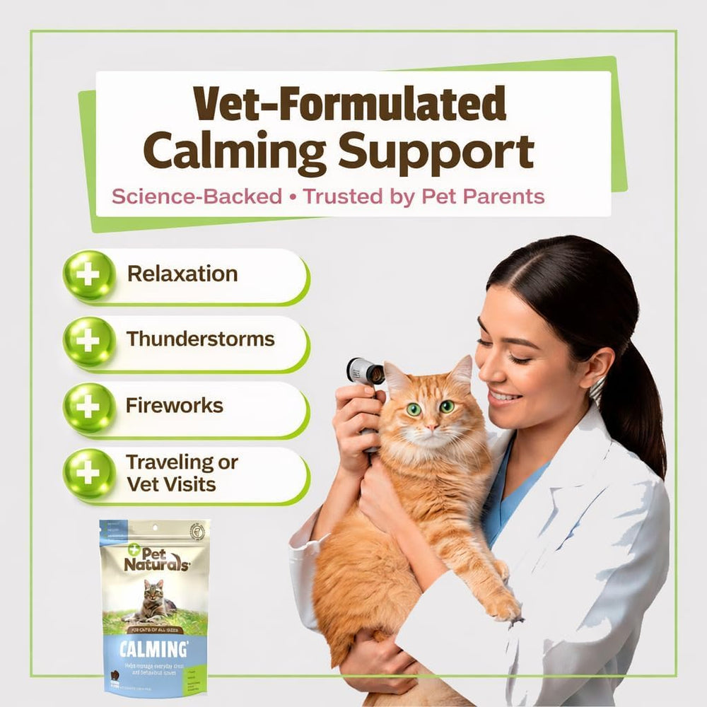 Pet Naturals pot ouvert avec masticables visibles, administration facile