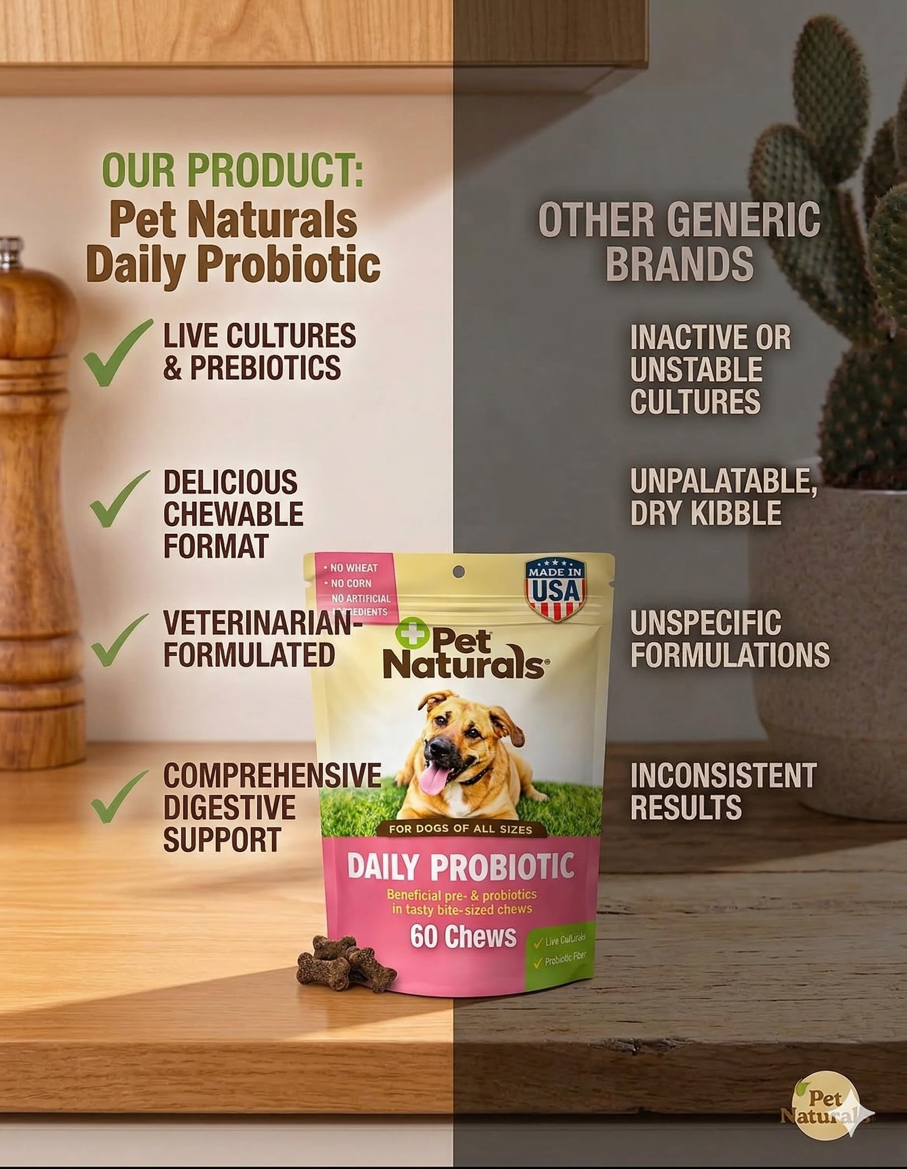 Pet Naturals chien acceptant la chew au canard bénéfice appétence