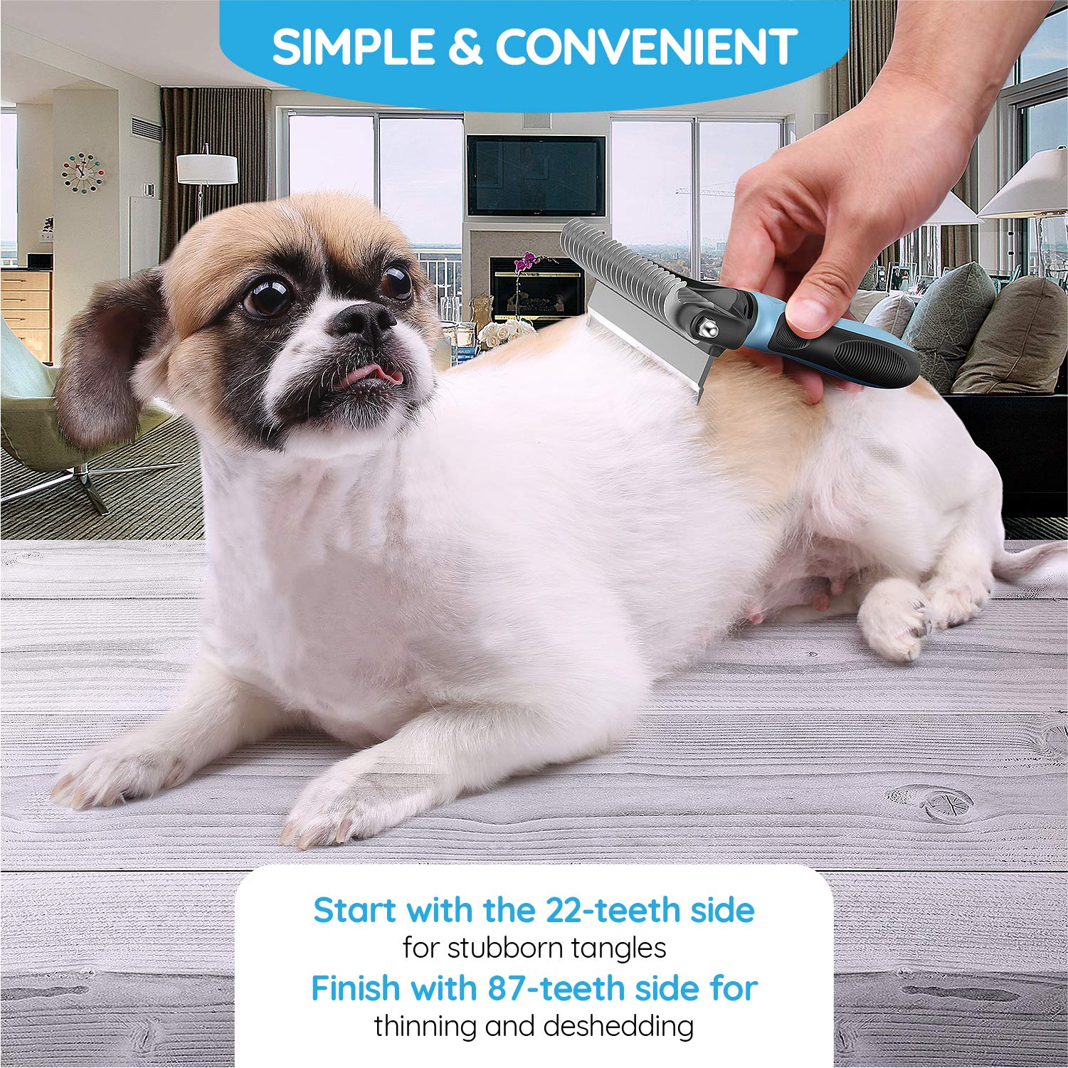 Pet Neat à l’échelle de la main pour visualiser la taille et la prise en main