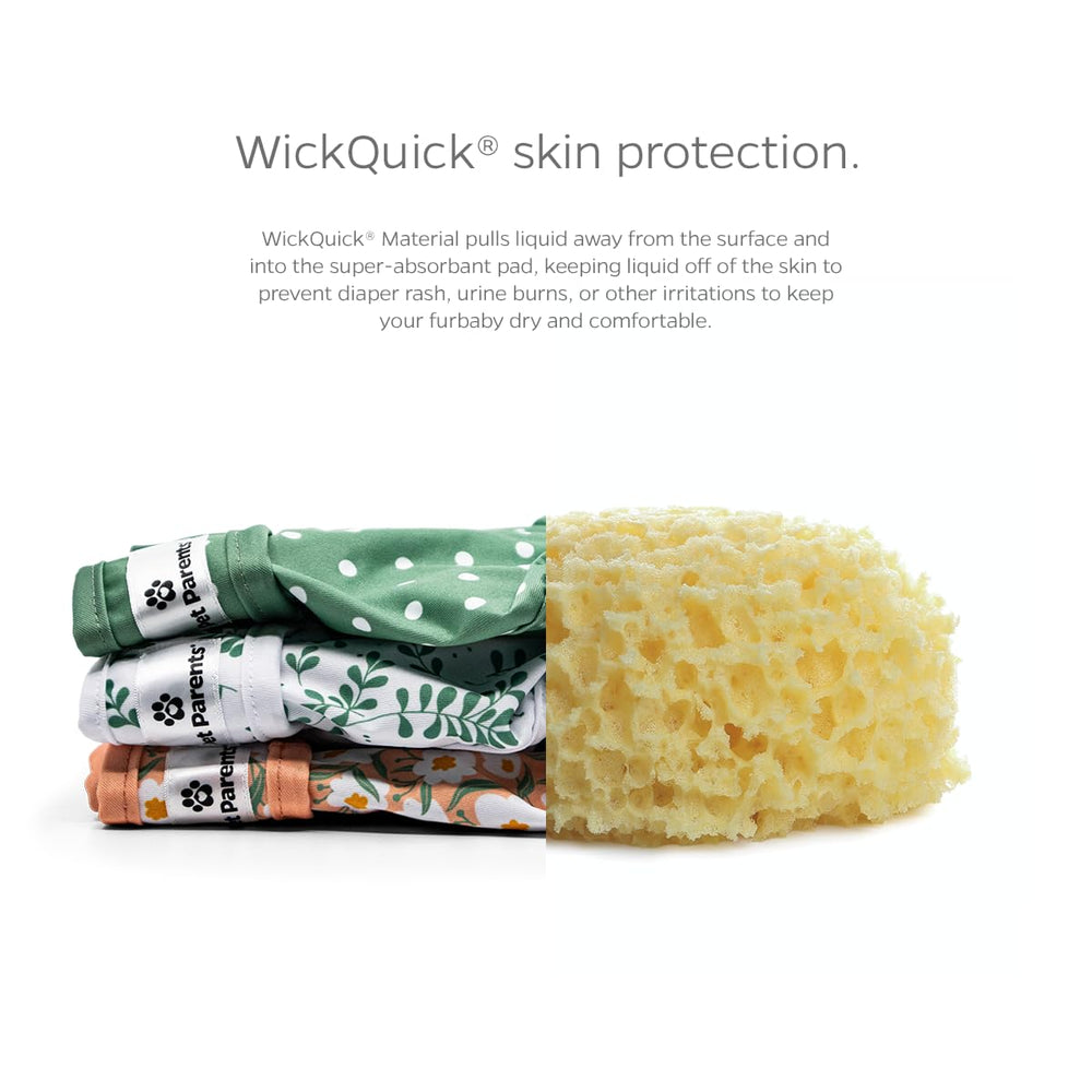 Pet Parents gros plan du tissu WickQuick absorbant pour confort