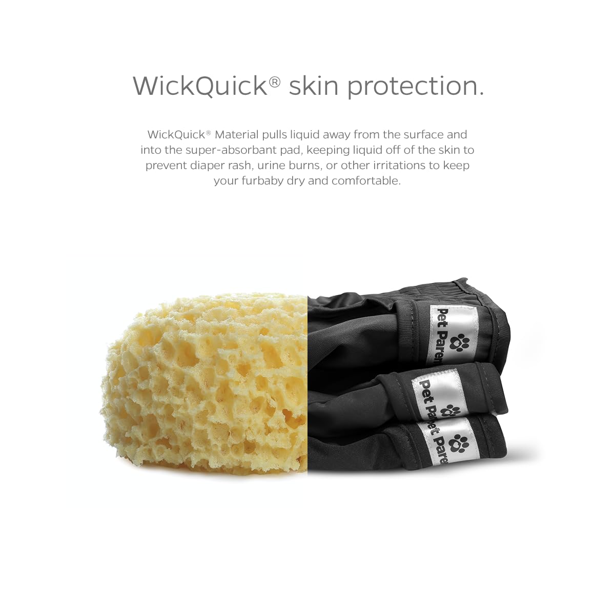 Pet Parents détail du velcro et élastique, maintien confortable