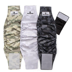 Pet Parents visage du pack small camo montrant trois bandes pratiques