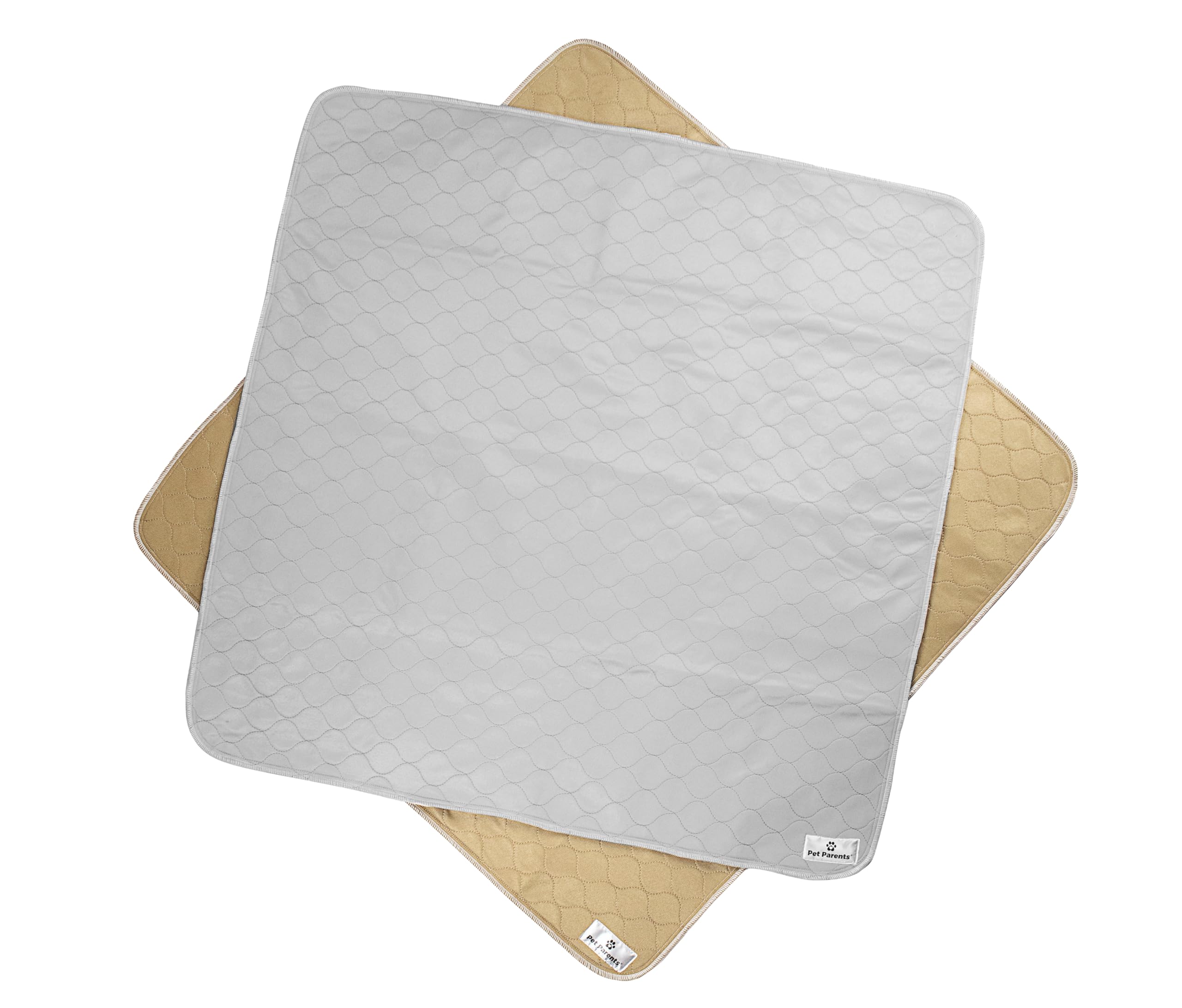Pet Parents Paktect pack avant montrant tapis tan et grey, protection pratique