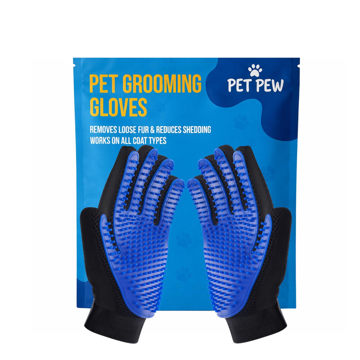 PET PEW gant devant l’emballage montrant produit et bénéfice nettoyage