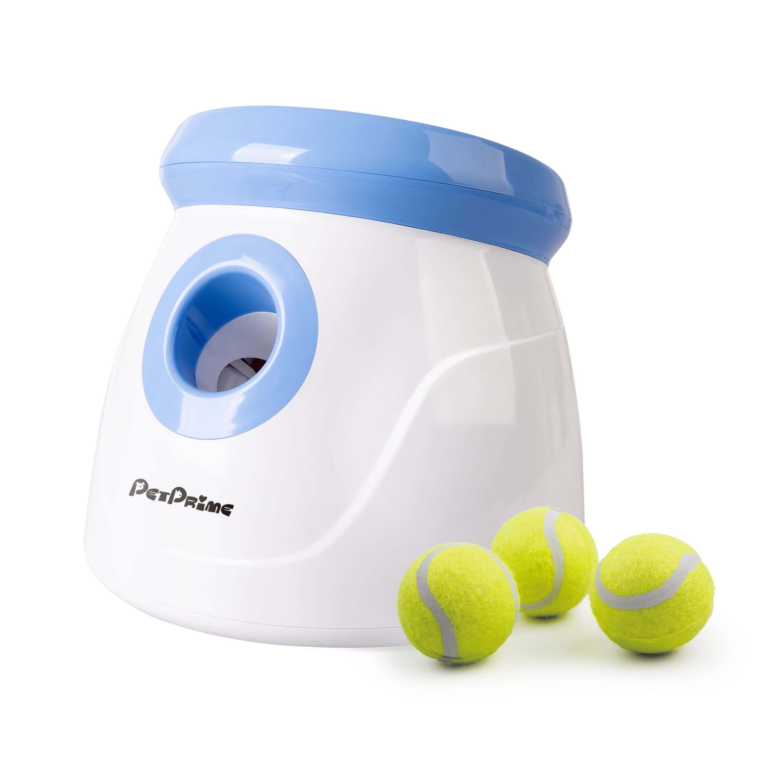 Pet Prime chien rapportant une balle au lanceur, engagement et exercice