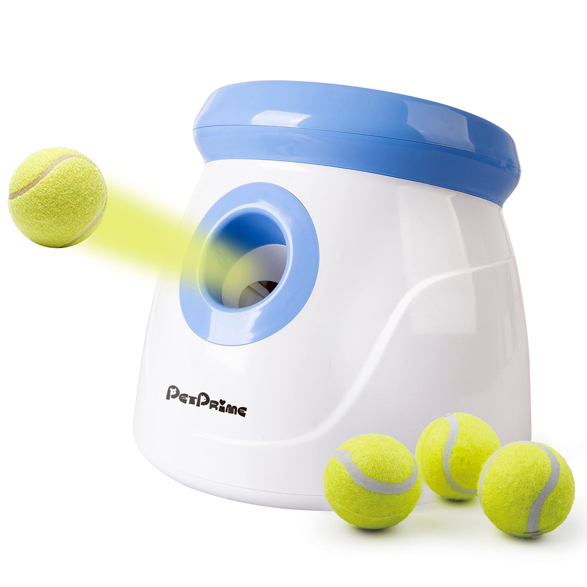 Pet Prime face avant du lanceur montrant le boîtier et commandes, confort d'utilisation