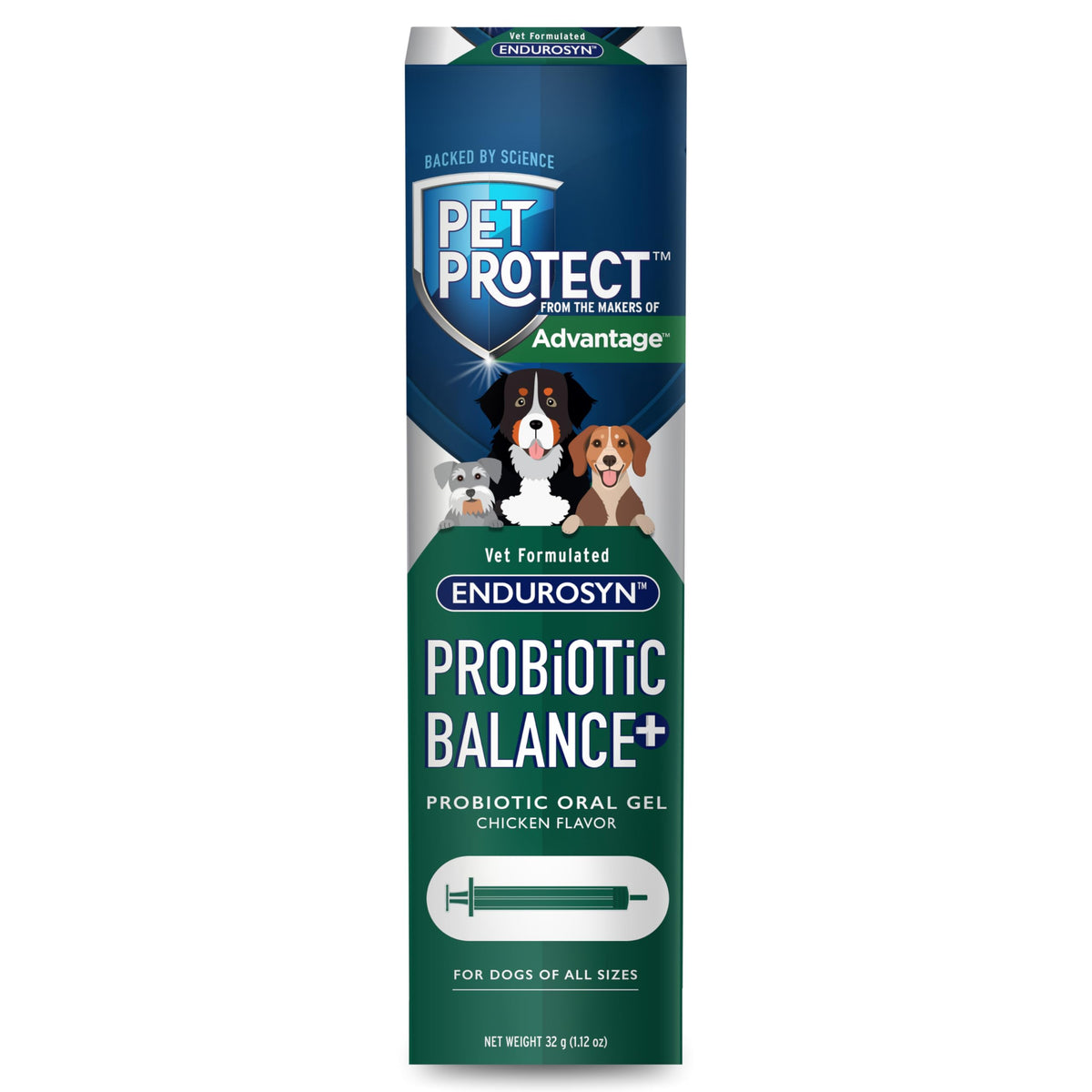 Pet Protect image du paquet montrant le gel oral et bénéfice confort digestif