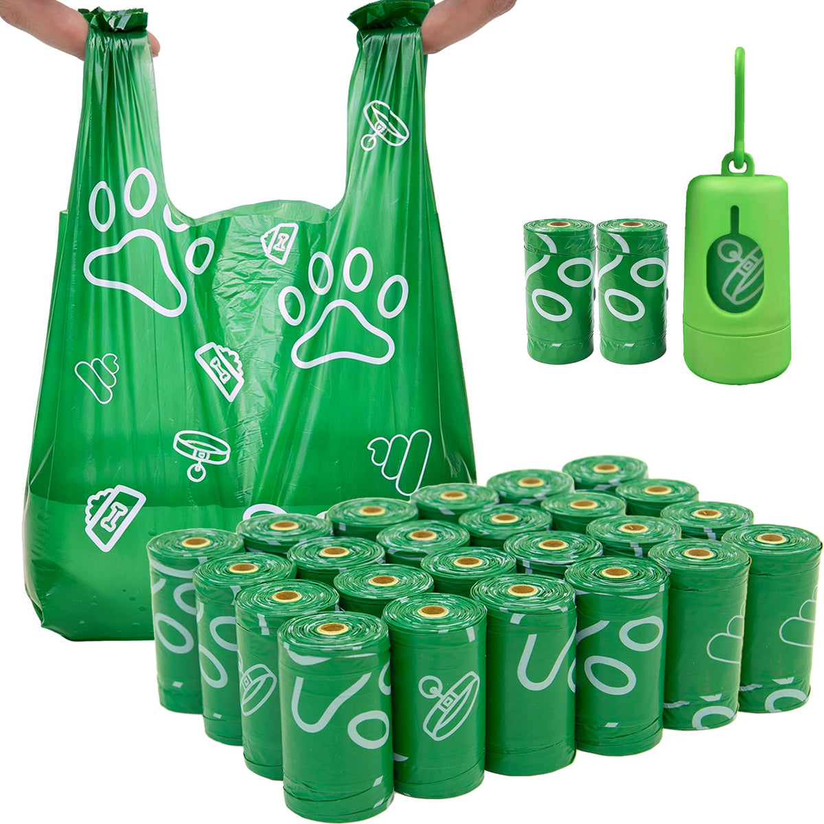 Pet Rhythm emballage avant montrant 390 sacs et l'avantage d'un grand stock