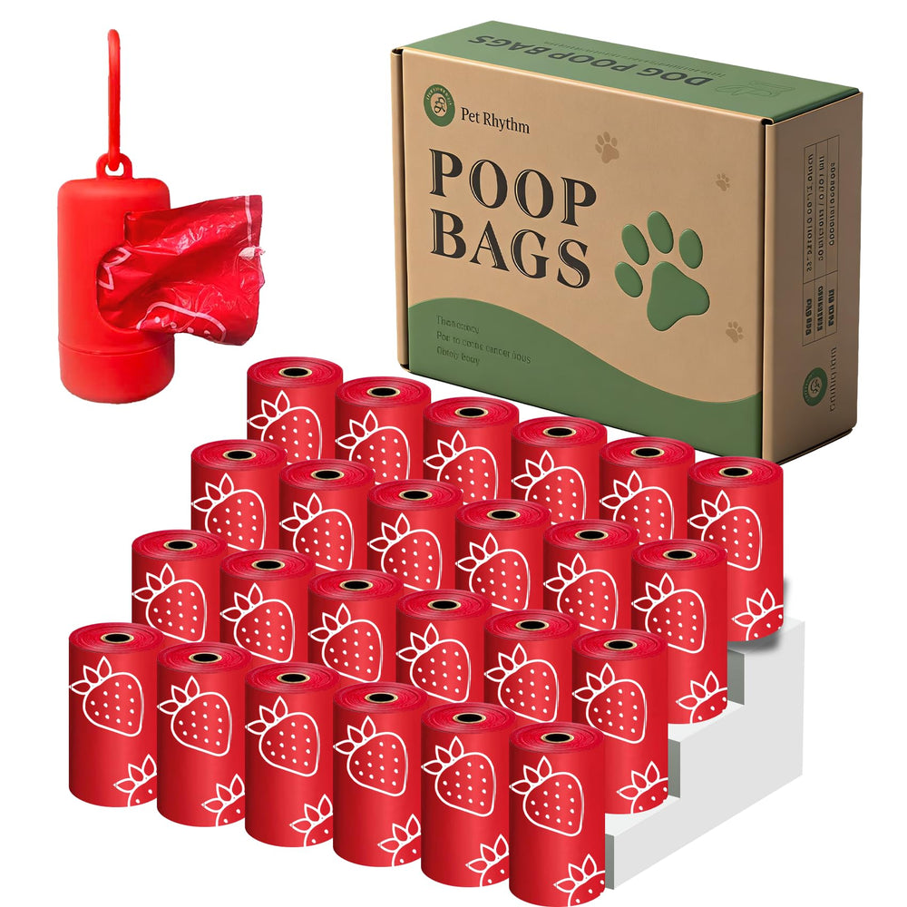 Pet Rhythm packaging avant montrant 24 rouleaux et bénéfice stockage organisé